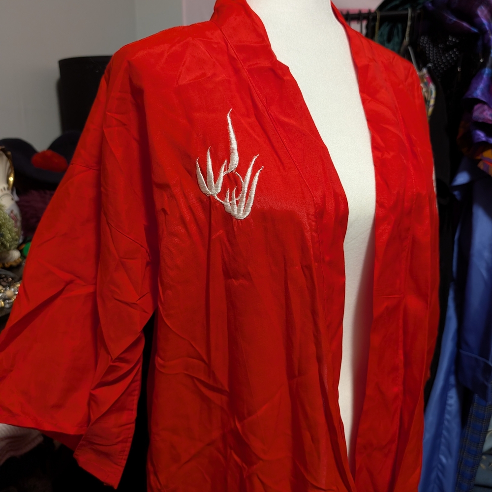 Red Dragon Embroidered Robe - Picture 3 of 4